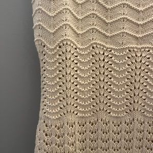 House of Harlow Cream Midi Sweater Dress